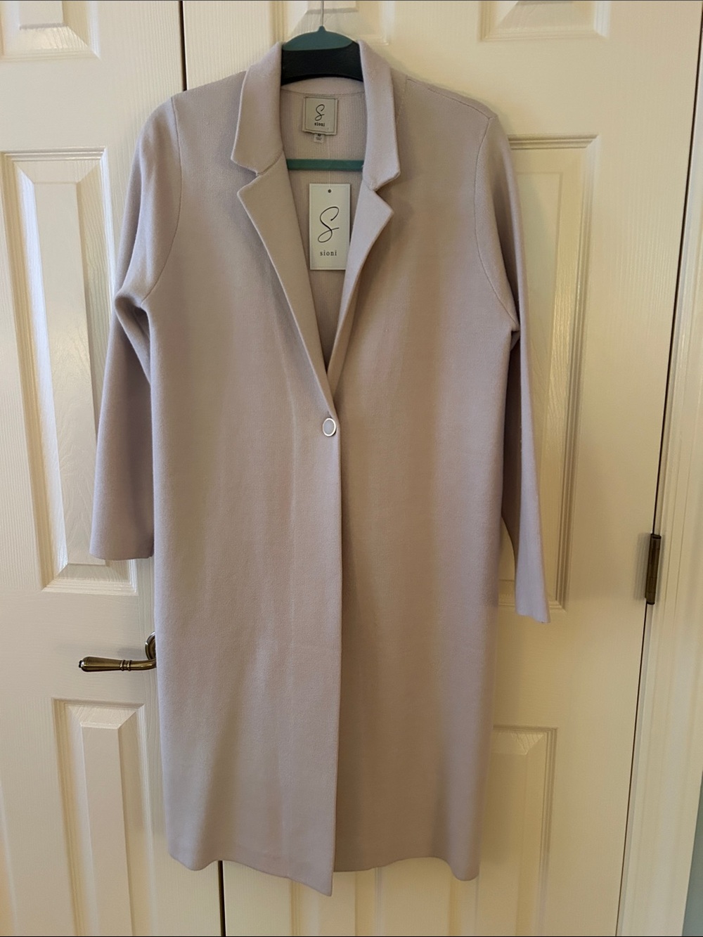 Taupe Longline Women's sweater Coat